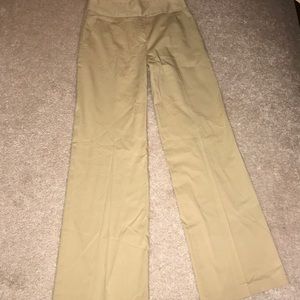 Khaki flared bottom dress pants